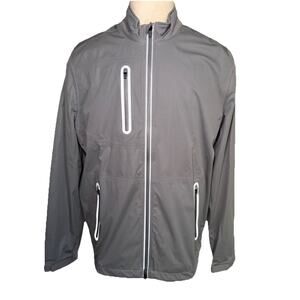 Jacket Above The Links Golf Full Zip Mens Size Large Element Gunmetal NWT